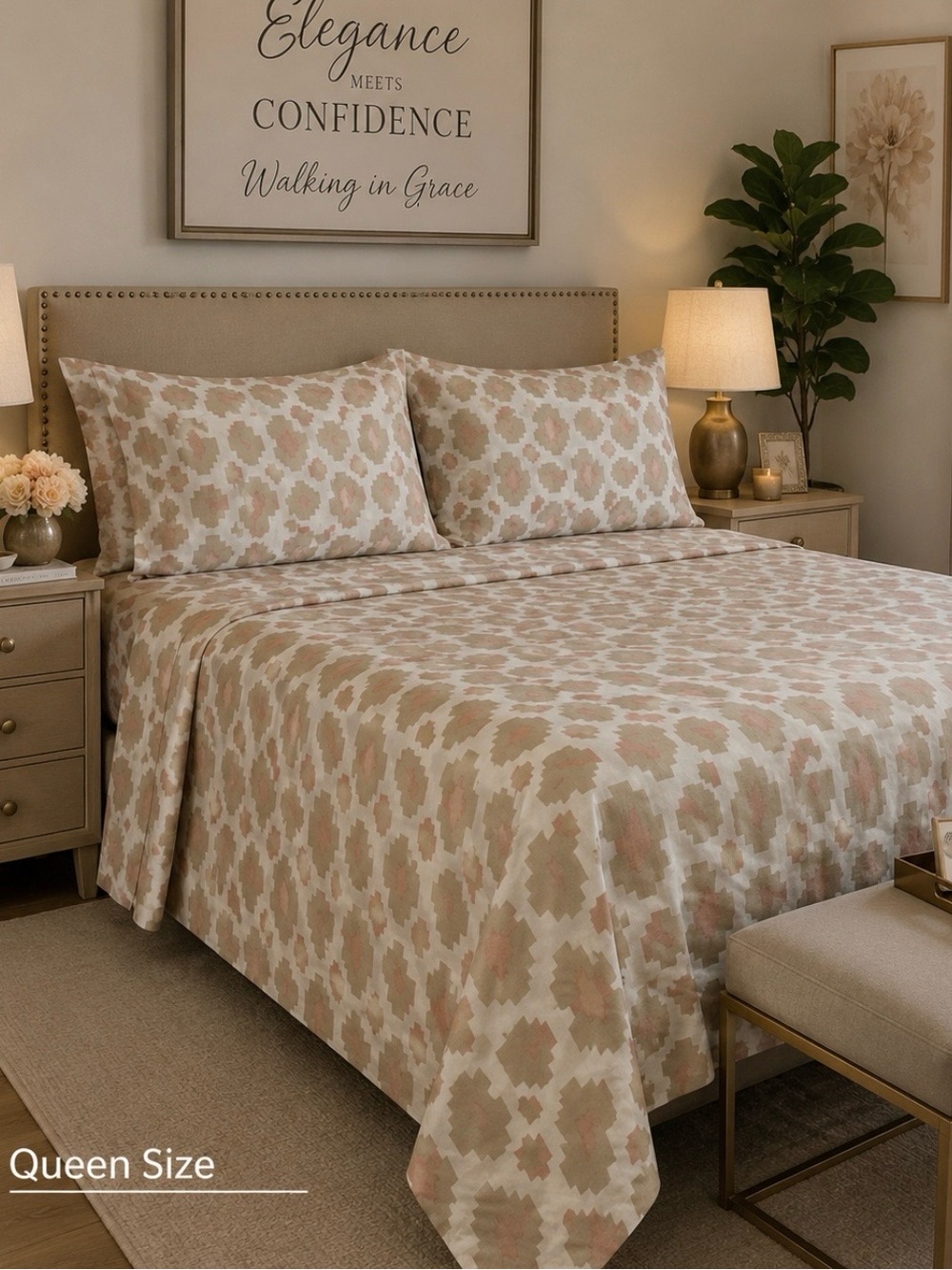 Queen Sheet Set  Room Essentials Microfiber Queen Sheet Set Pink Leopard Print